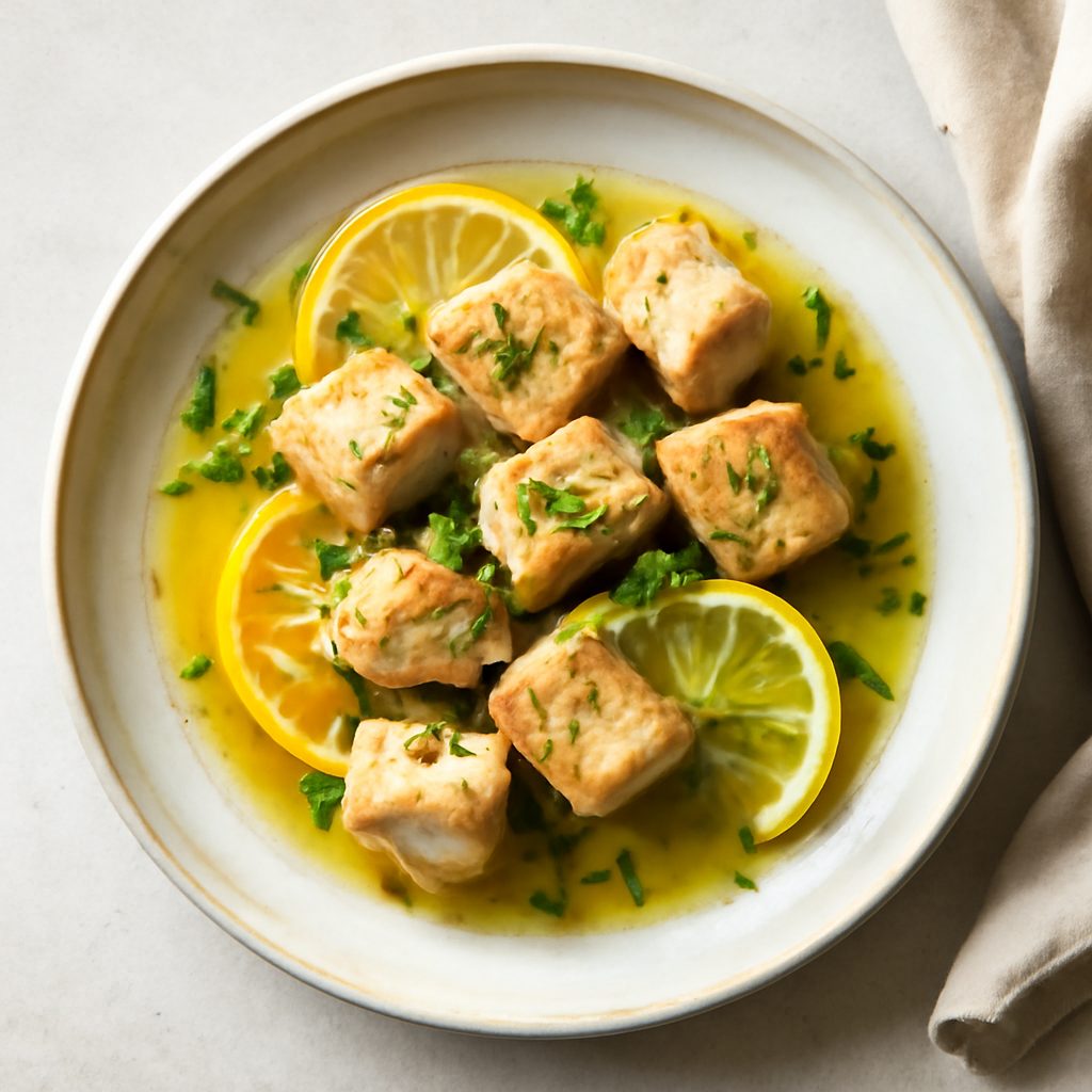 Spezzatino di ricciola agli agrumi proteico low-carb