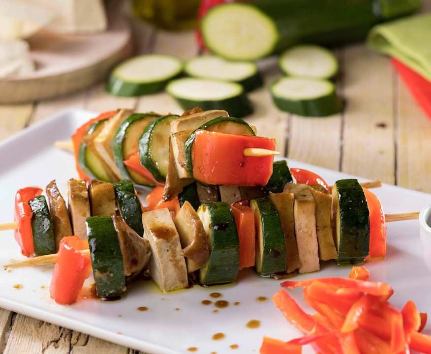 Spiedini di seitan e verdure Low Fat