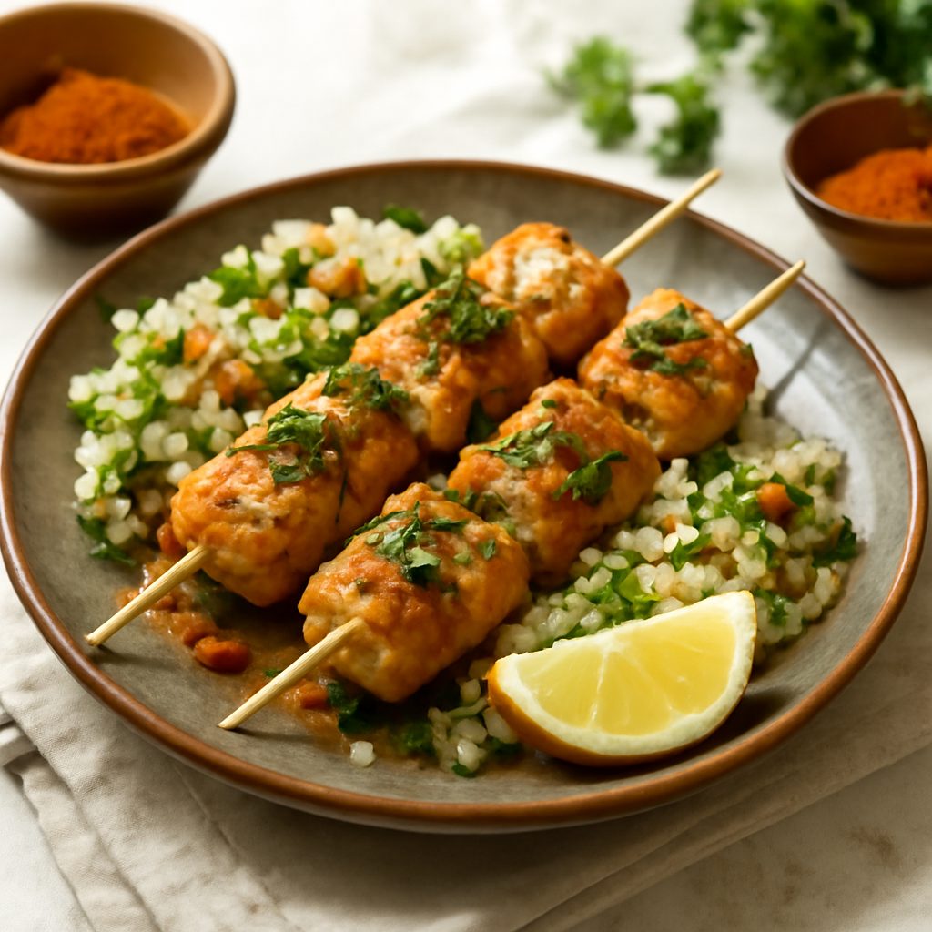 Spiedini di tacchino alla marocchina light