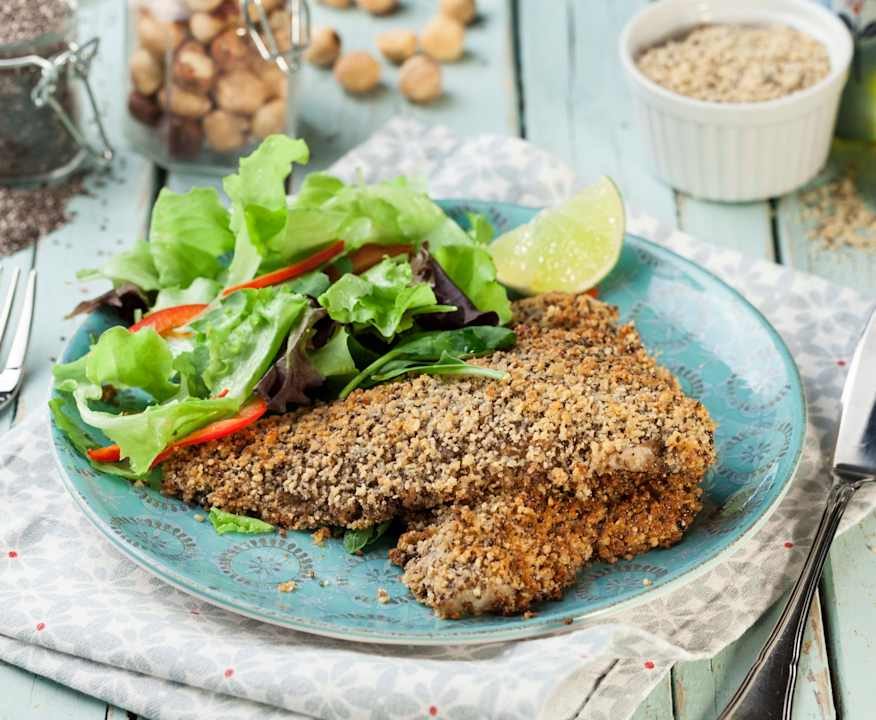 Spigola alle nocciole e semi di chia Low Carb