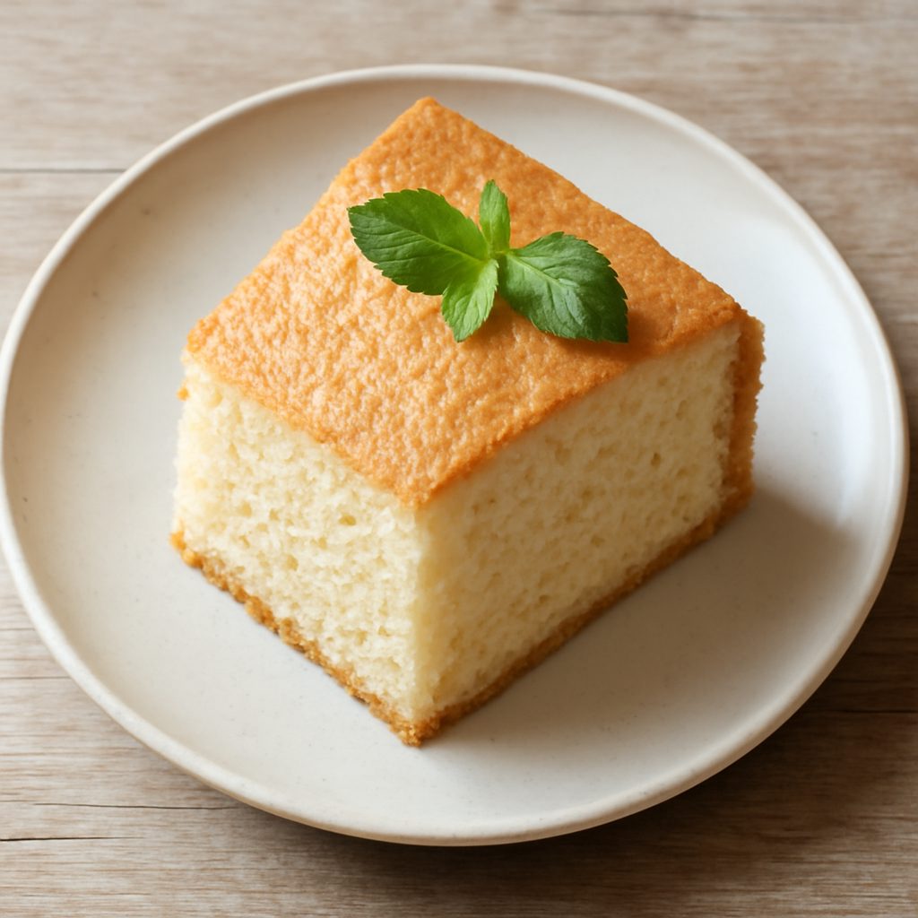 Sponge cake proteico al tè matcha e ciliegie low-carb
