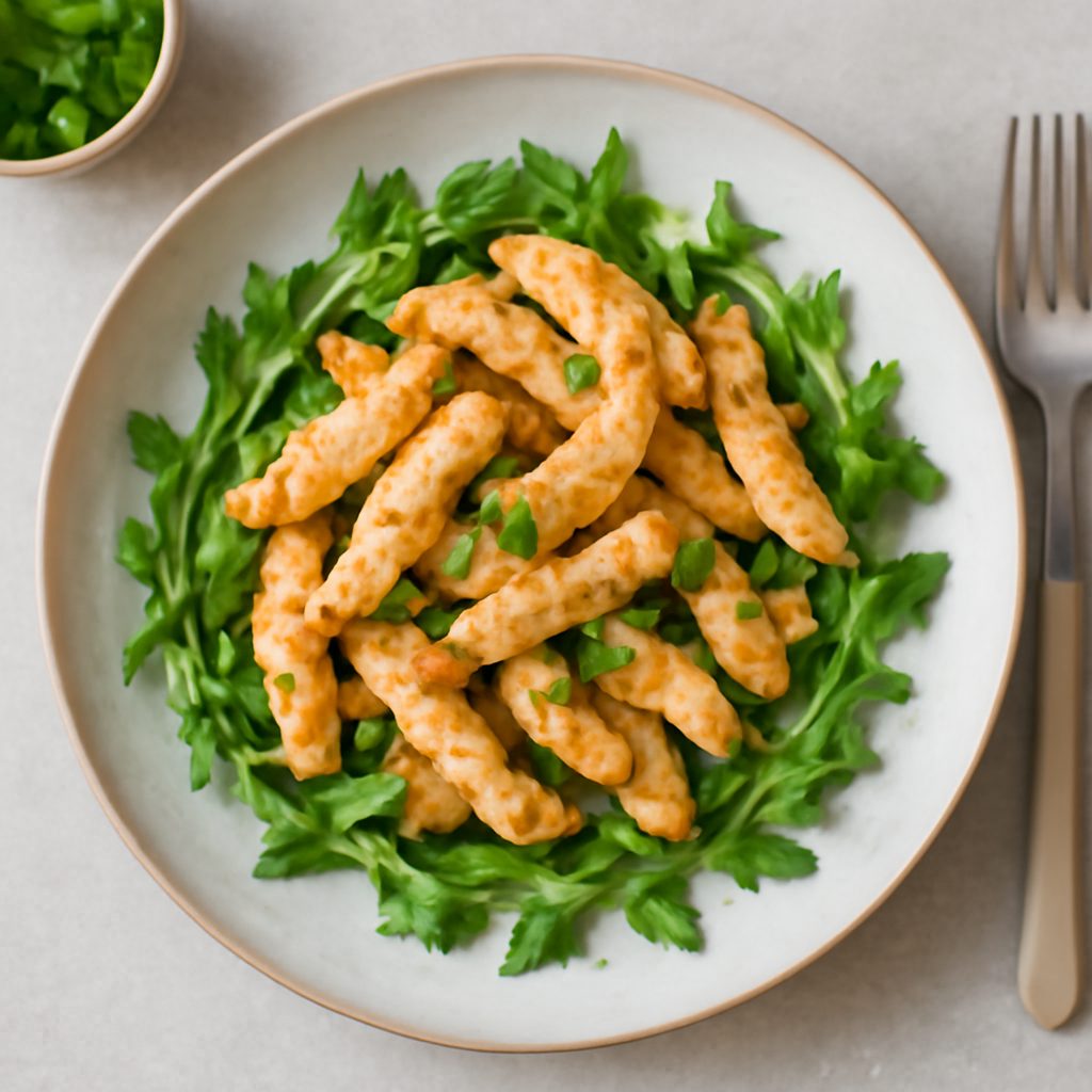 Straccetti di pollo insaporiti proteici low-carb