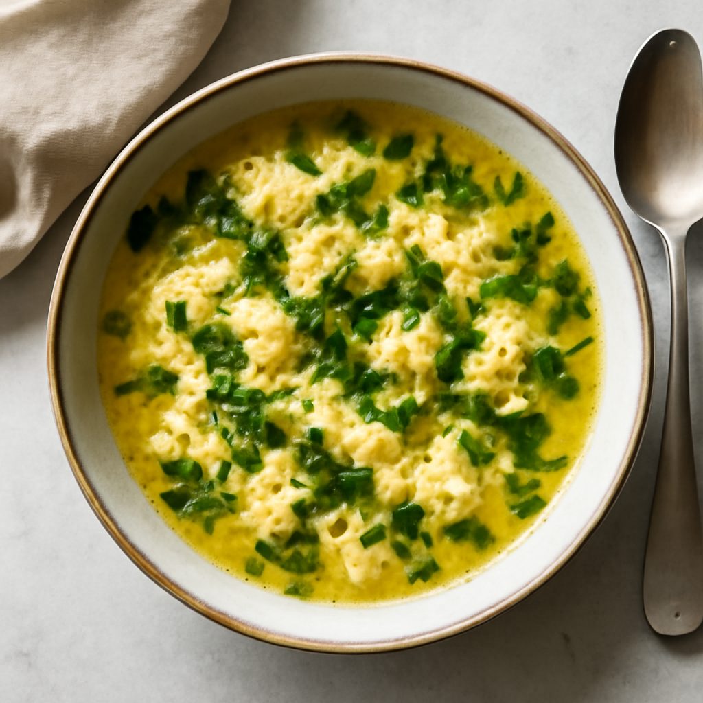 Stracciatella alla romana proteica low-carb
