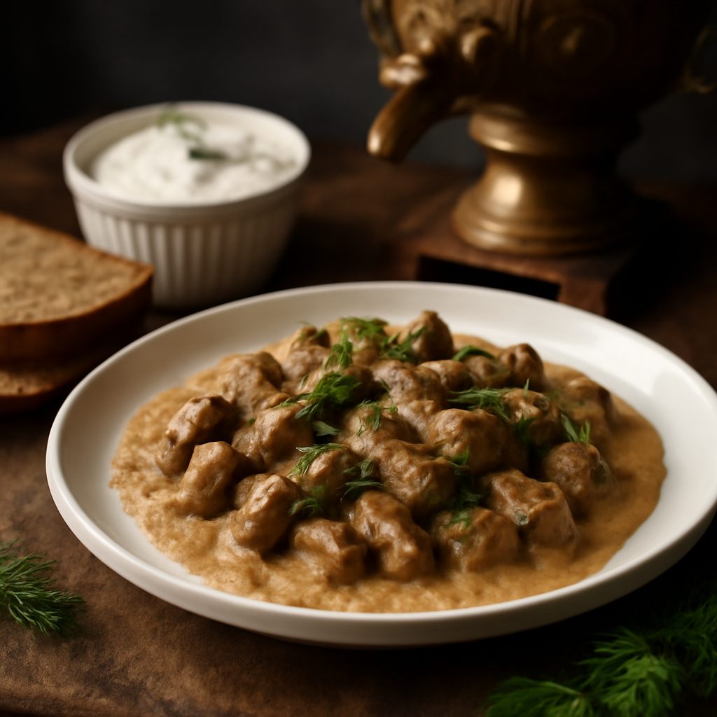 Stroganoff di Manzo con Funghi e Shirataki
