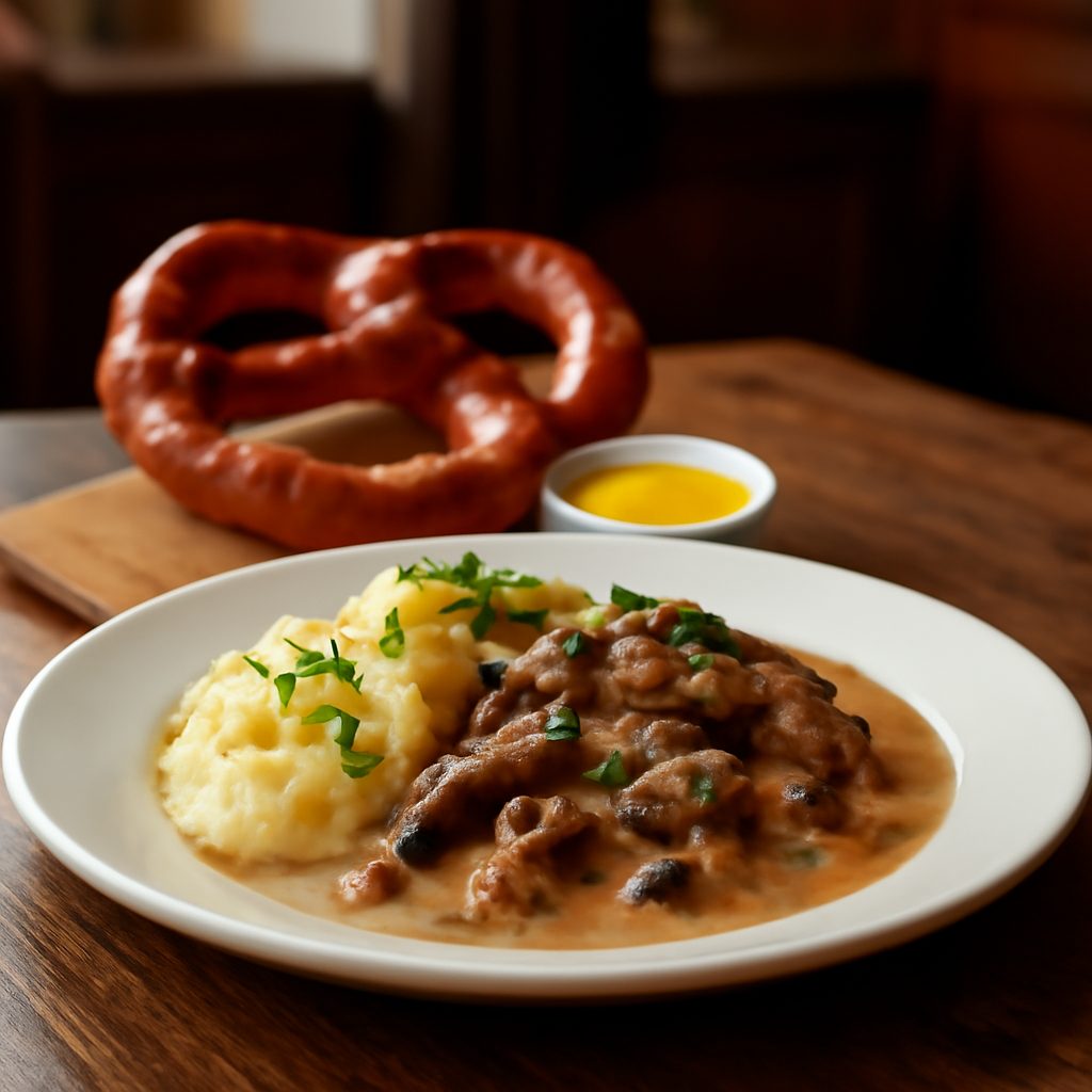 Stroganoff di Manzo Low-Carb Tedesco