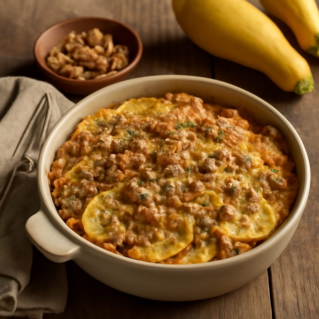 Gratinata di Zucchine Estive con Noci