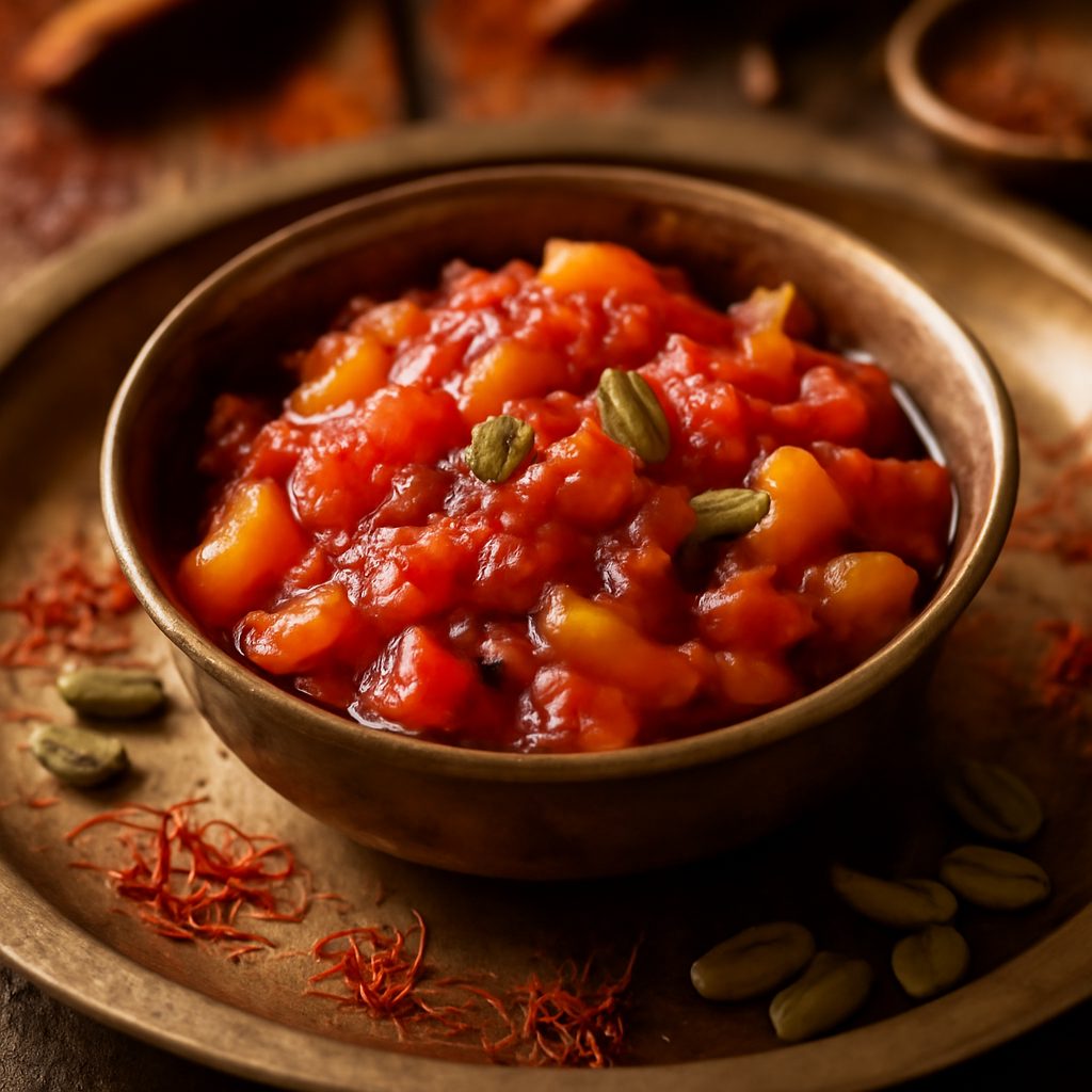 Summer Tomato-Peach Chutney - Indian