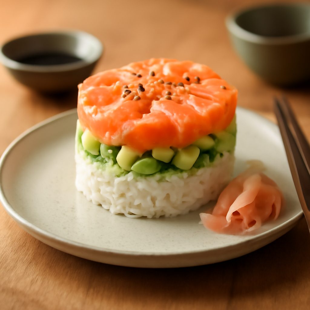 Sushi-cake Salmone e Avocado Light