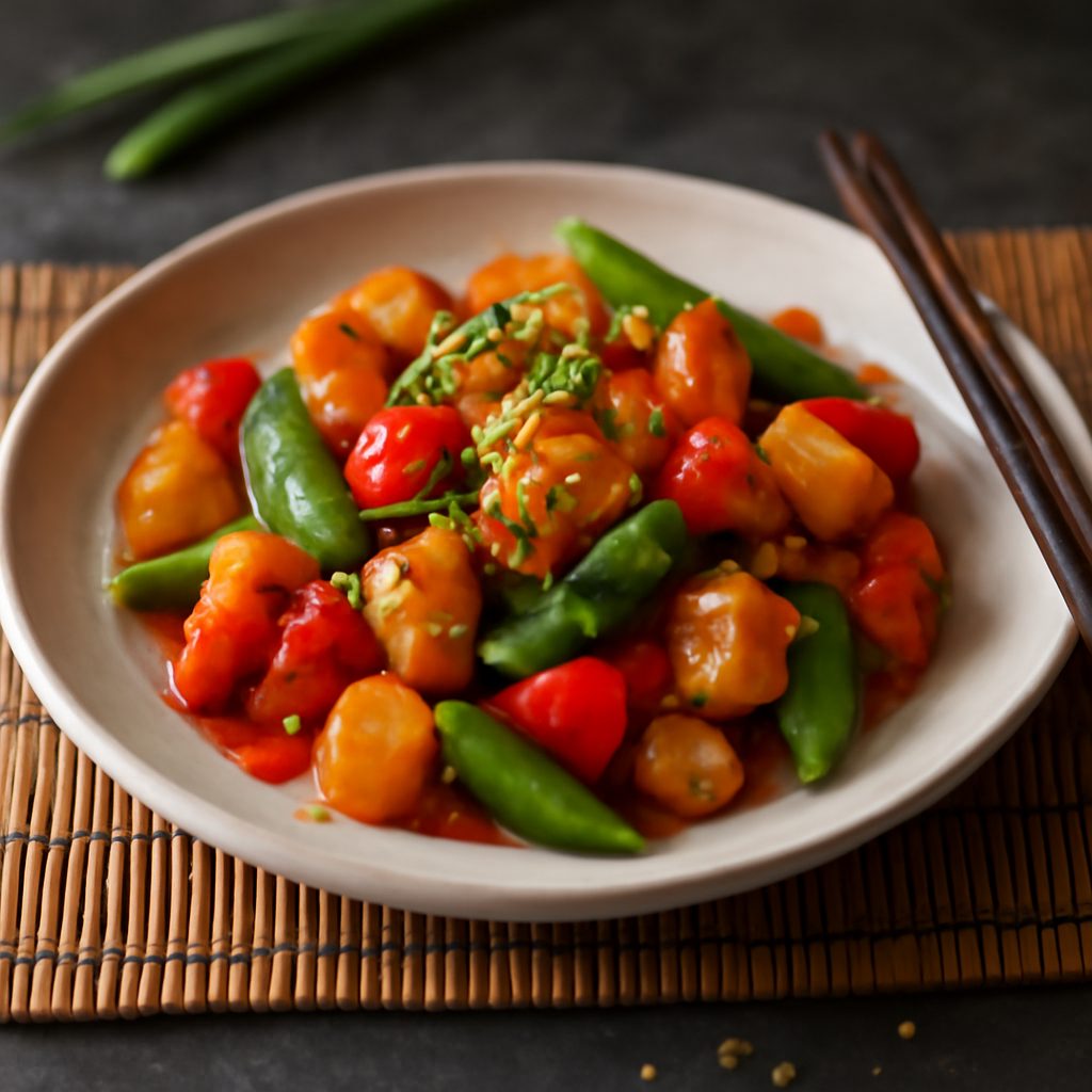 Sweet and Sour Chicken Stir-Fry Low Fat