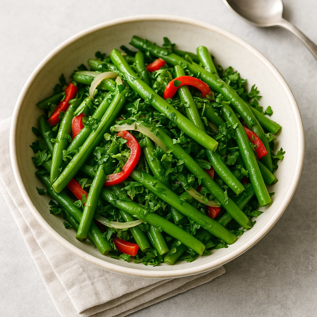 Syrian Green Beans with Fresh Herbs Low Fat
