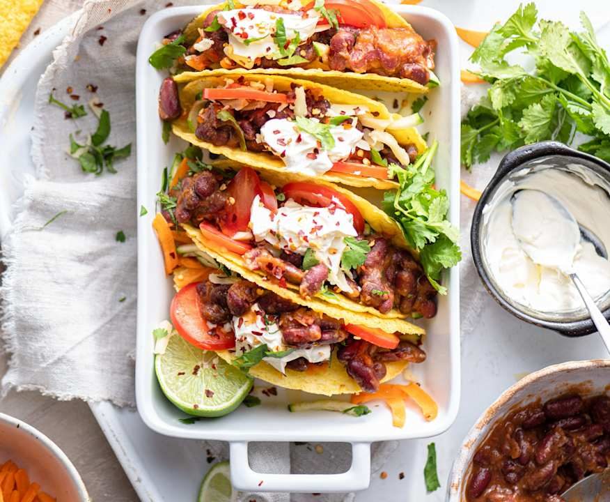 Tacos con verdure e fagioli Protein