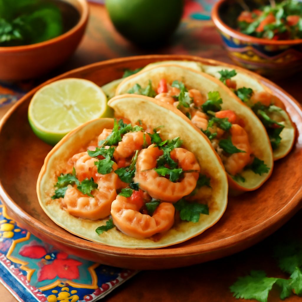 Tacos di Gamberetti al Coriandolo