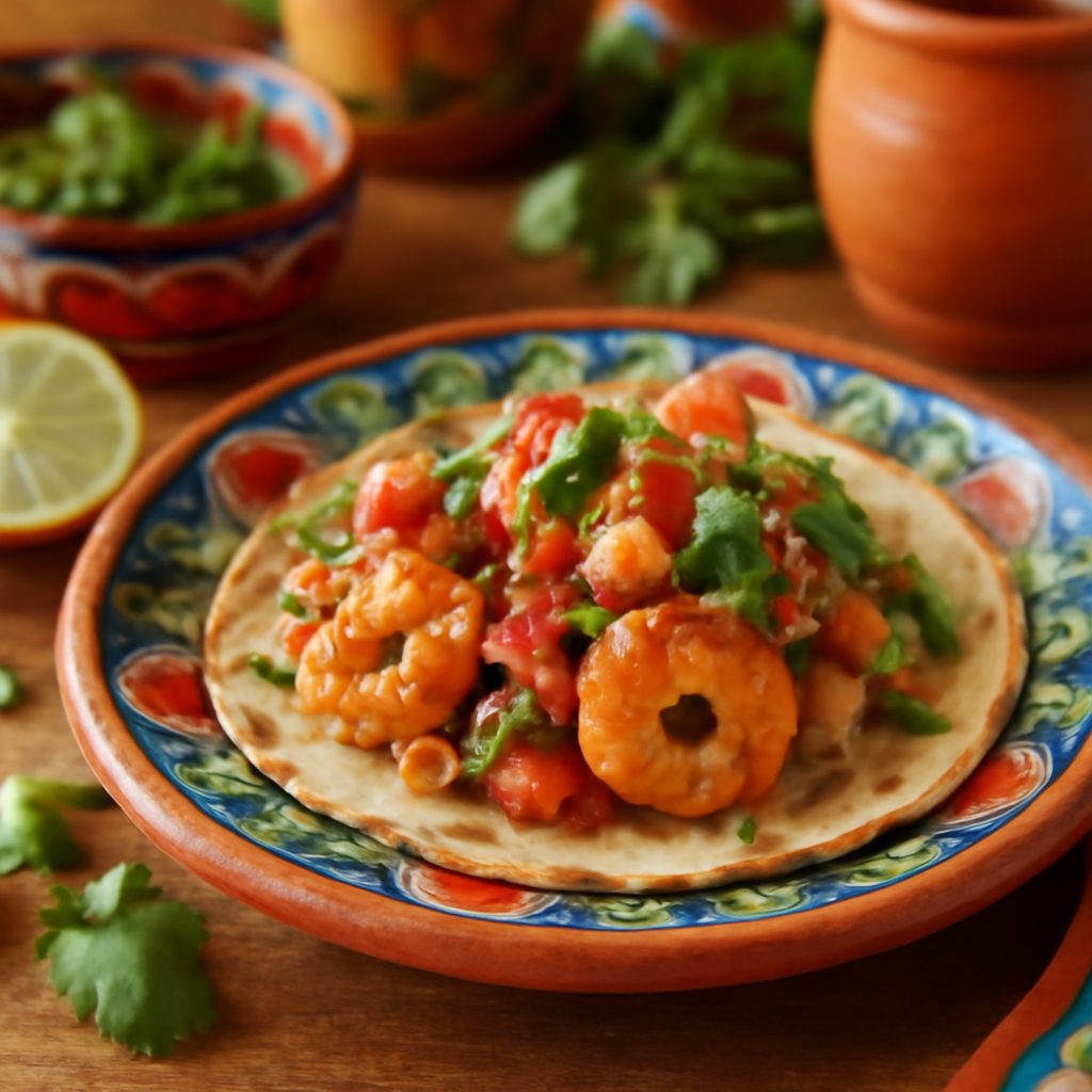 Tacos di Gamberetti con Salsa Mango-Avocado