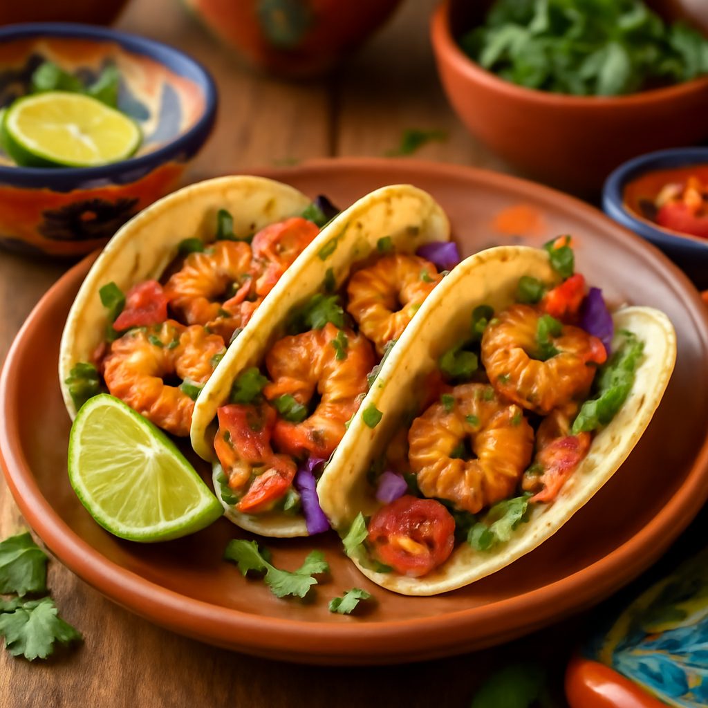 Tacos di Gamberi alla Griglia Messicani