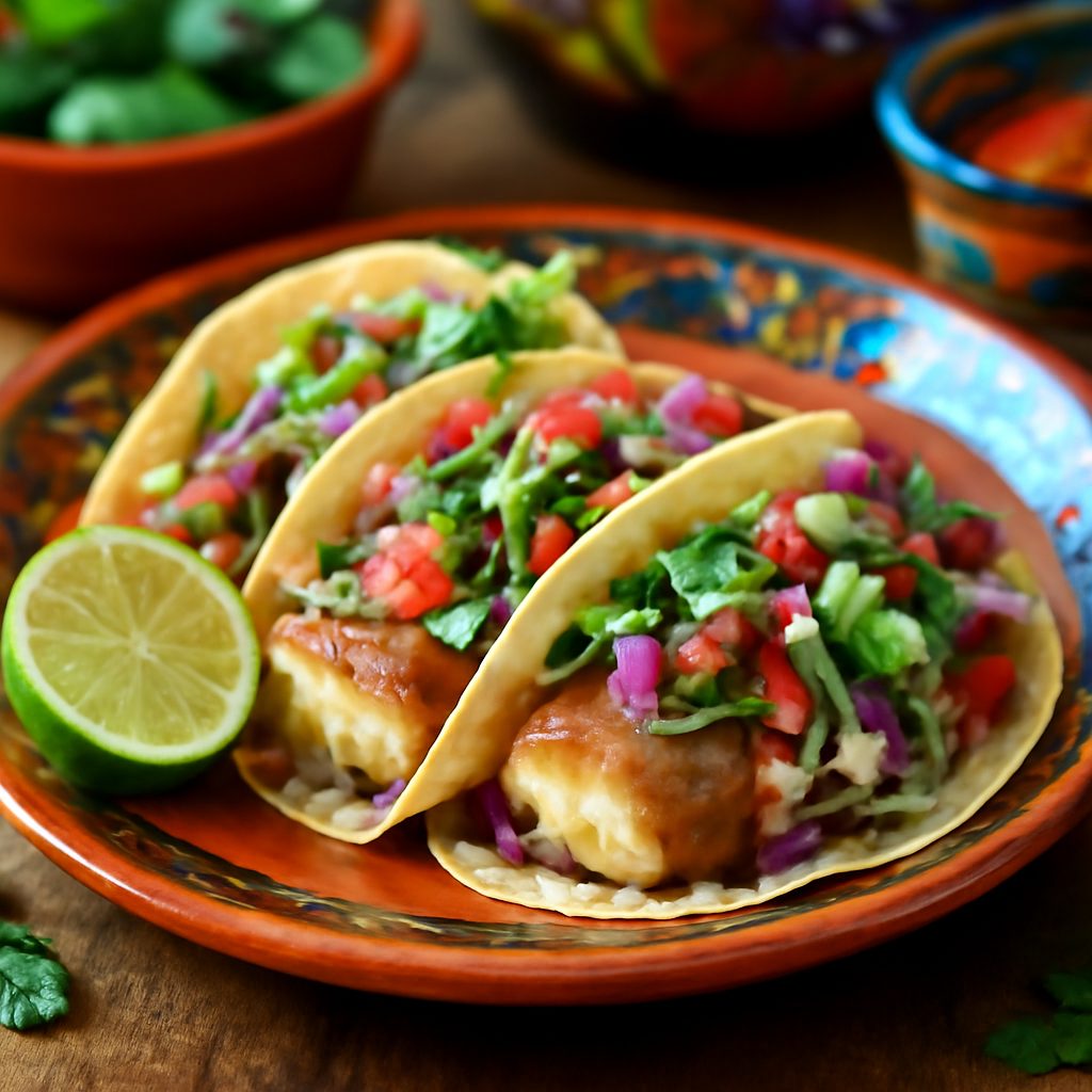 Tacos di Mahi Mahi con Pico di Gallo e Avocado