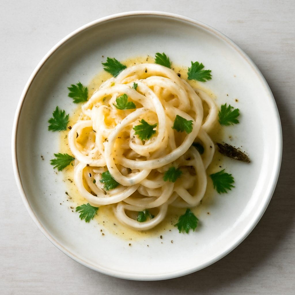 Tagliatelle di calamaro sottovuoto proteico low-carb