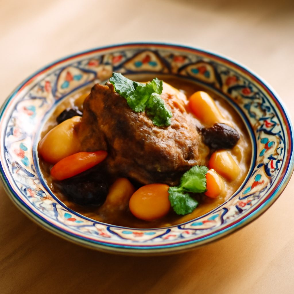 Tajine di agnello light con verdure primaverili
