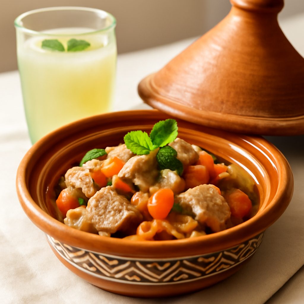 Tajine di maiale light con albicocche e spezie orientali