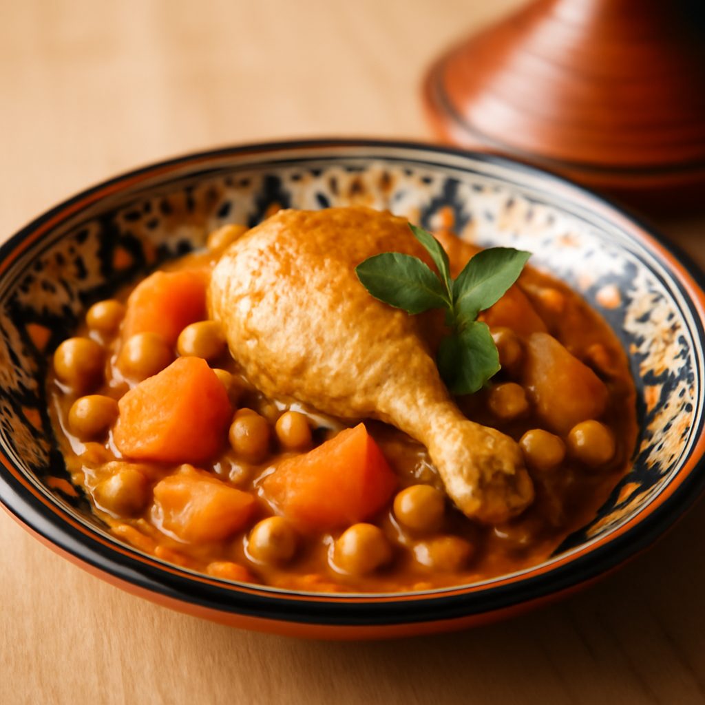 Tajine di pollo light alle datteri e spezie orientali
