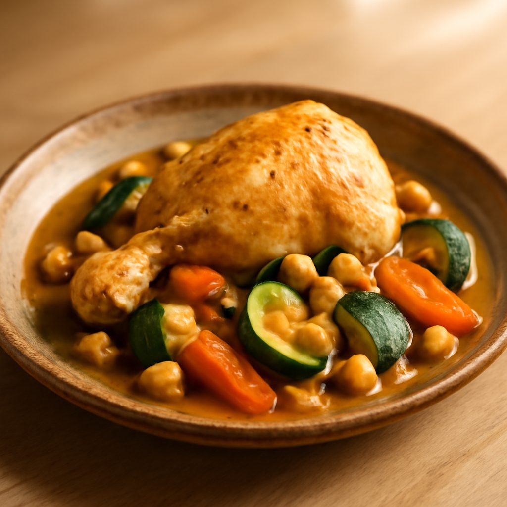 Tajine di pollo light con verdure e spezie nordafricane