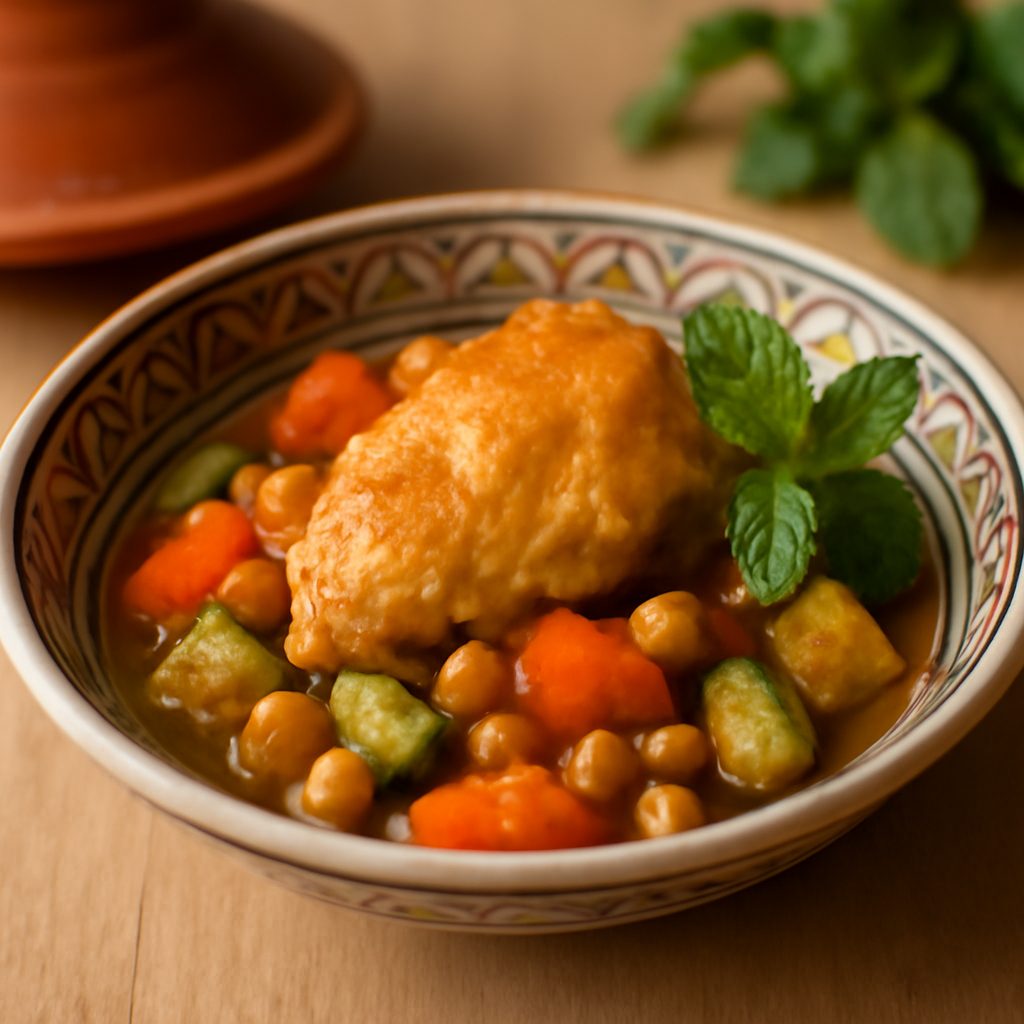 Tajine di pollo light con zafferano e limone confit