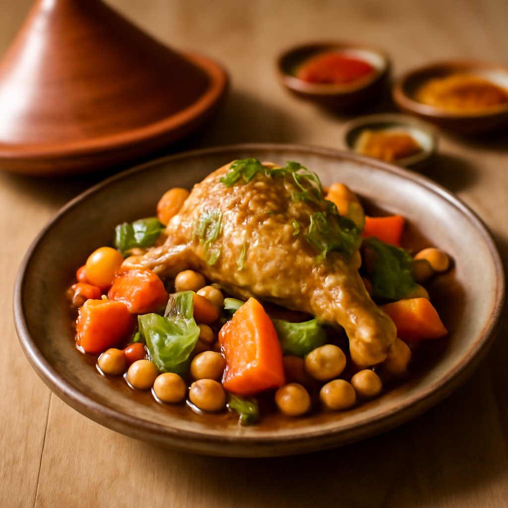 Tajine marocchino light con manzo e melanzane