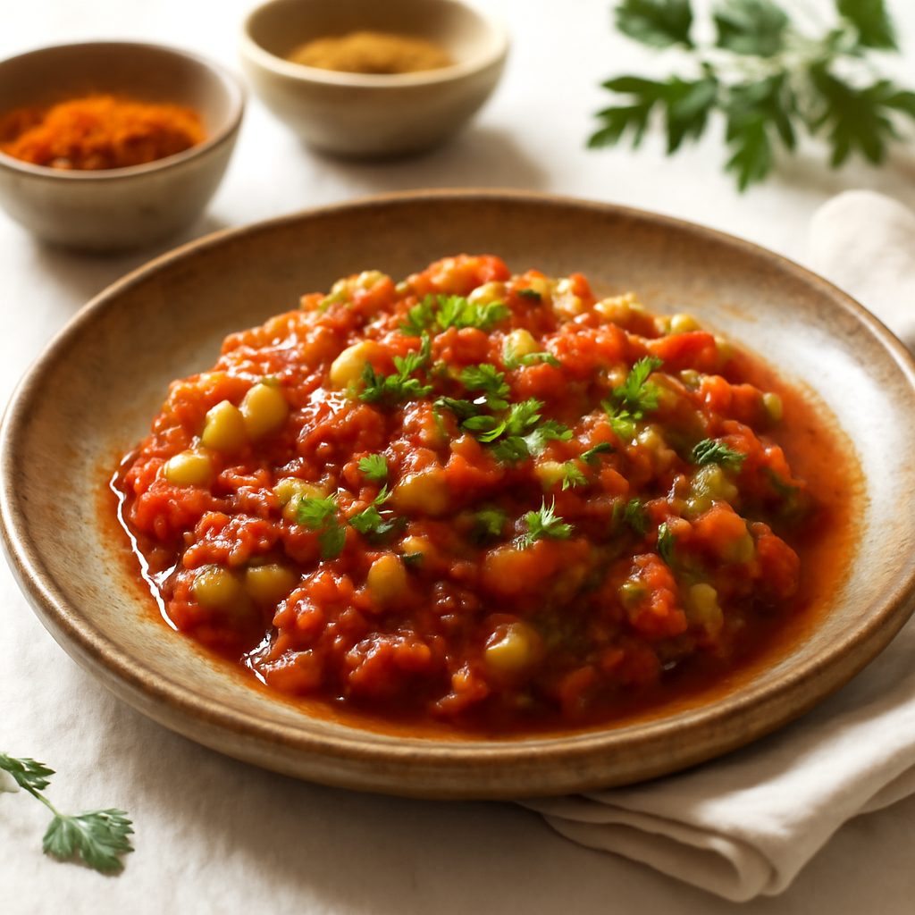 Taktouka marocchina light - Insalata di peperoni e pomodori affumicati