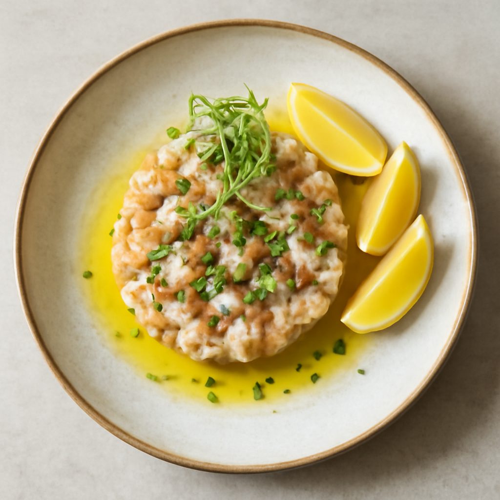 Tartare di branzino proteica con coulis ai frutti di bosco fit