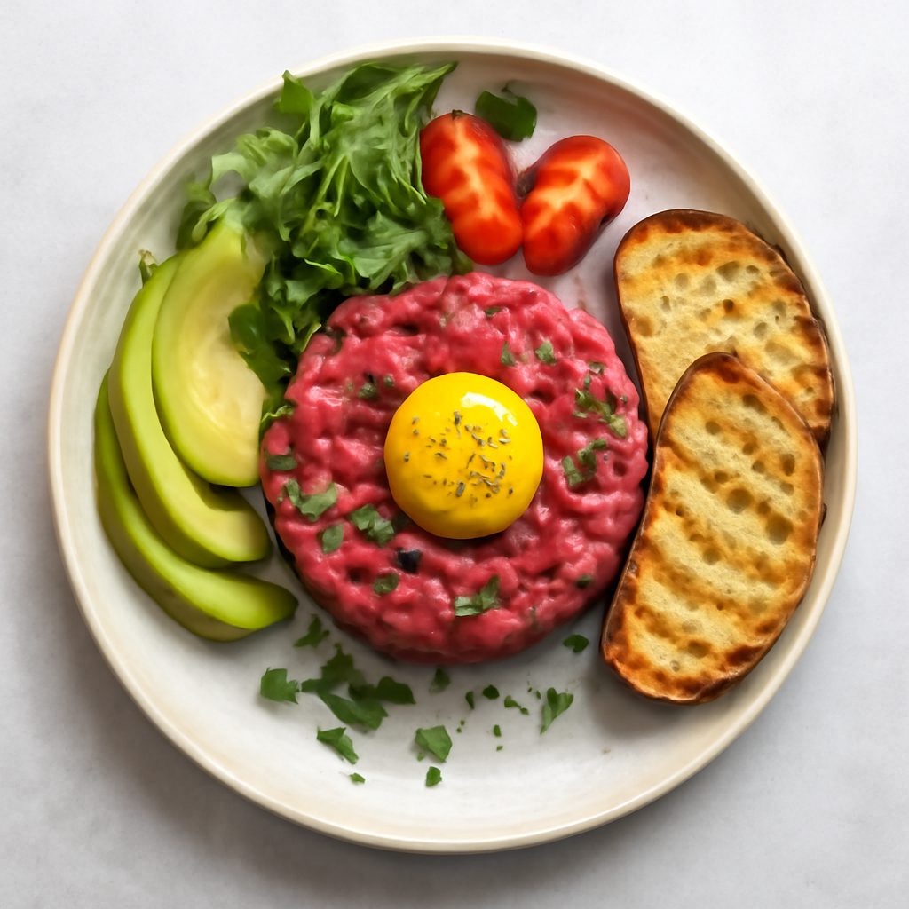 Tartare di manzo con salsa aïoli fit Protein
