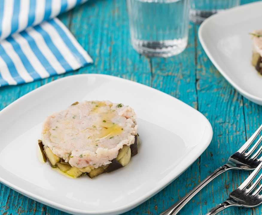 Tartare di pesce spada, melanzane e mentuccia Protein