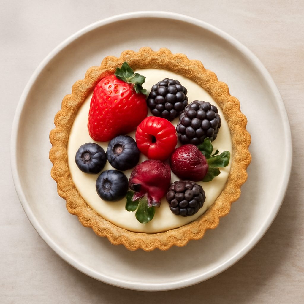 Tartelletta al cioccolato bianco e frutti di bosco Low-Carb Proteica