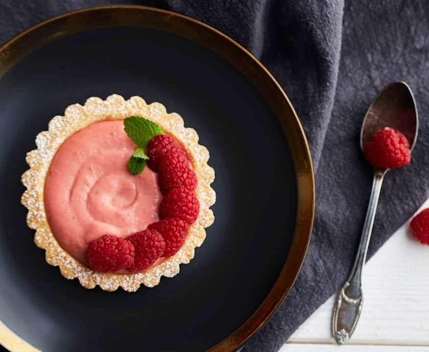 Tartellette con curd ai lamponi Protein