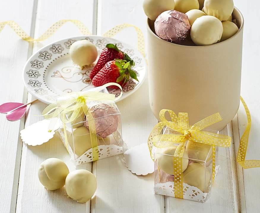 Tartufini cocco e fragole Protein