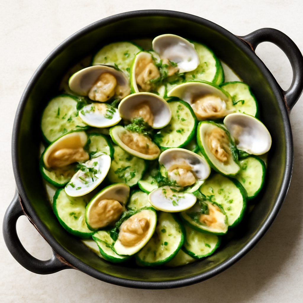 Tegamino di vongole e zucchine proteico low-carb