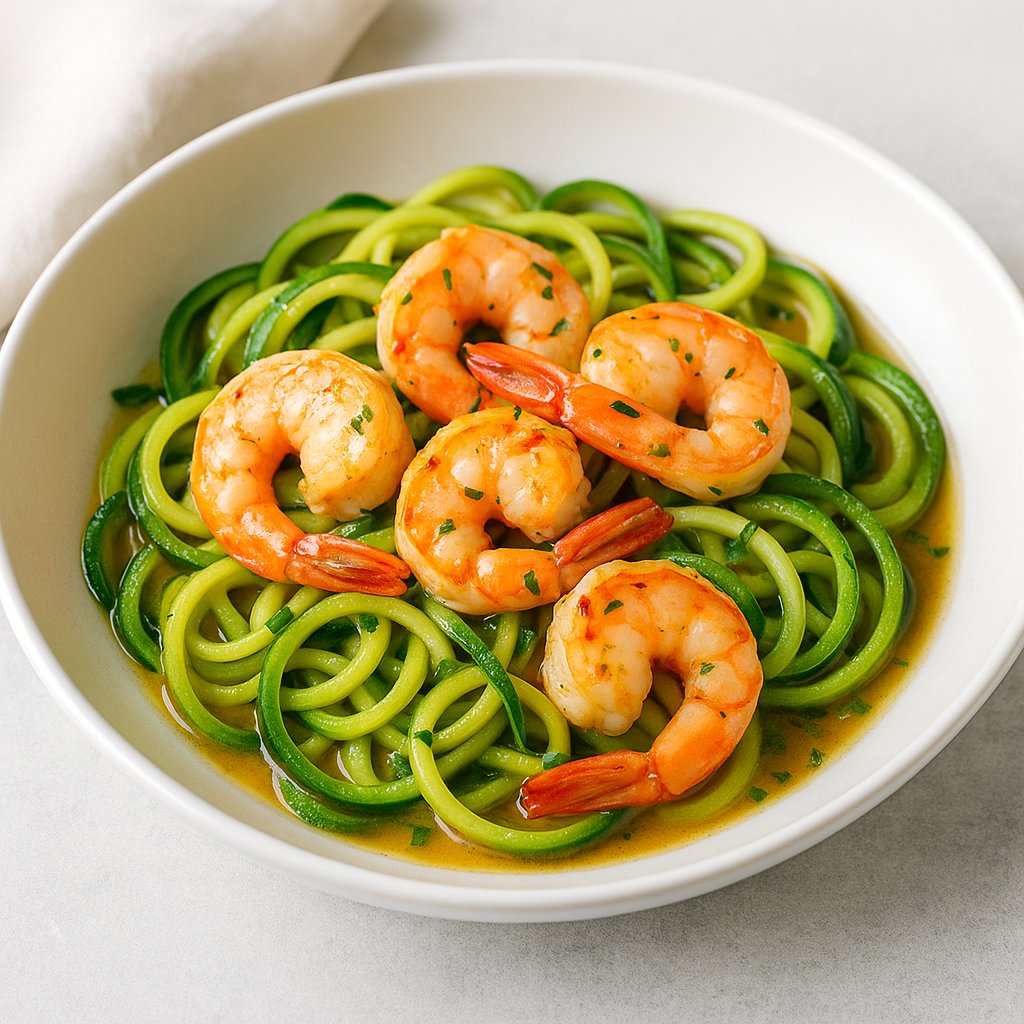 Tequila Lime Shrimp Zoodles Low Fat