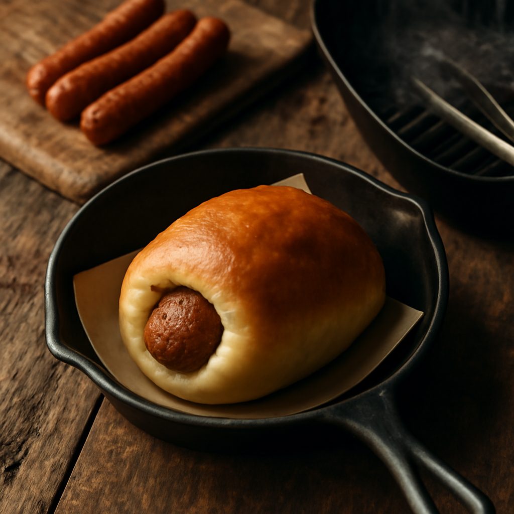 Kolaches al Salsiccia del Texas (Klobasneks) Low Fat