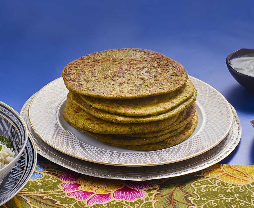 Thepla di spinaci Protein