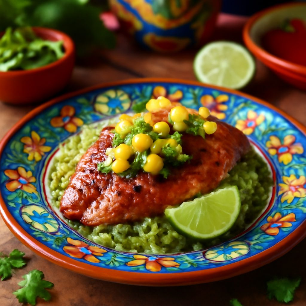 Tilapia al Chipotle con Salsa Mango-Cilantro