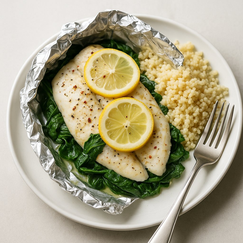 Tilapia Florentine Foil Packets Protein
