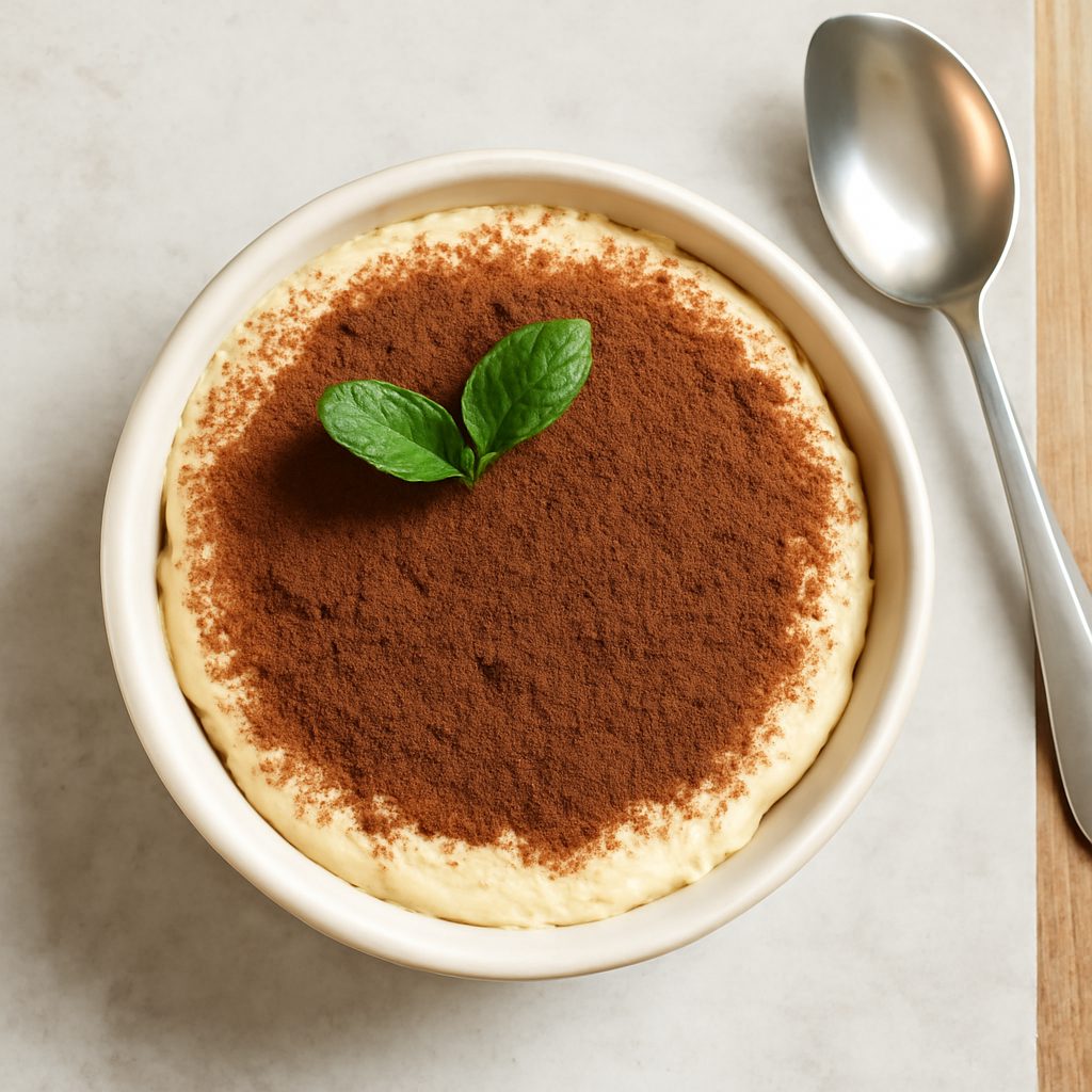 Tiramisù proteico alle noci e caramello salato low-carb