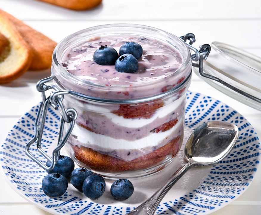 Tiramisù ricotta e mirtilli Protein