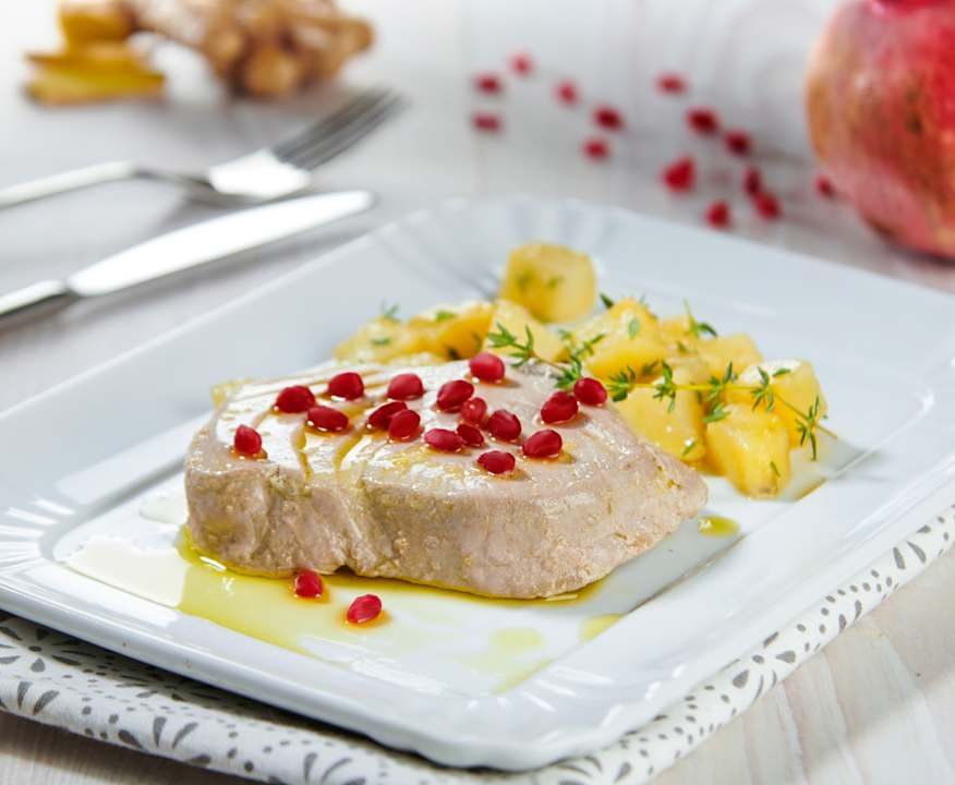 Tonno allo zenzero e melagrana Low Carb