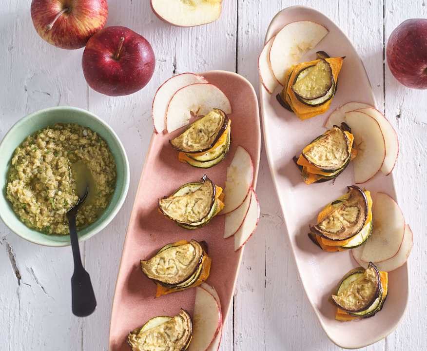 Torrette di verdure arrosto con mele e tapenade Low Fat