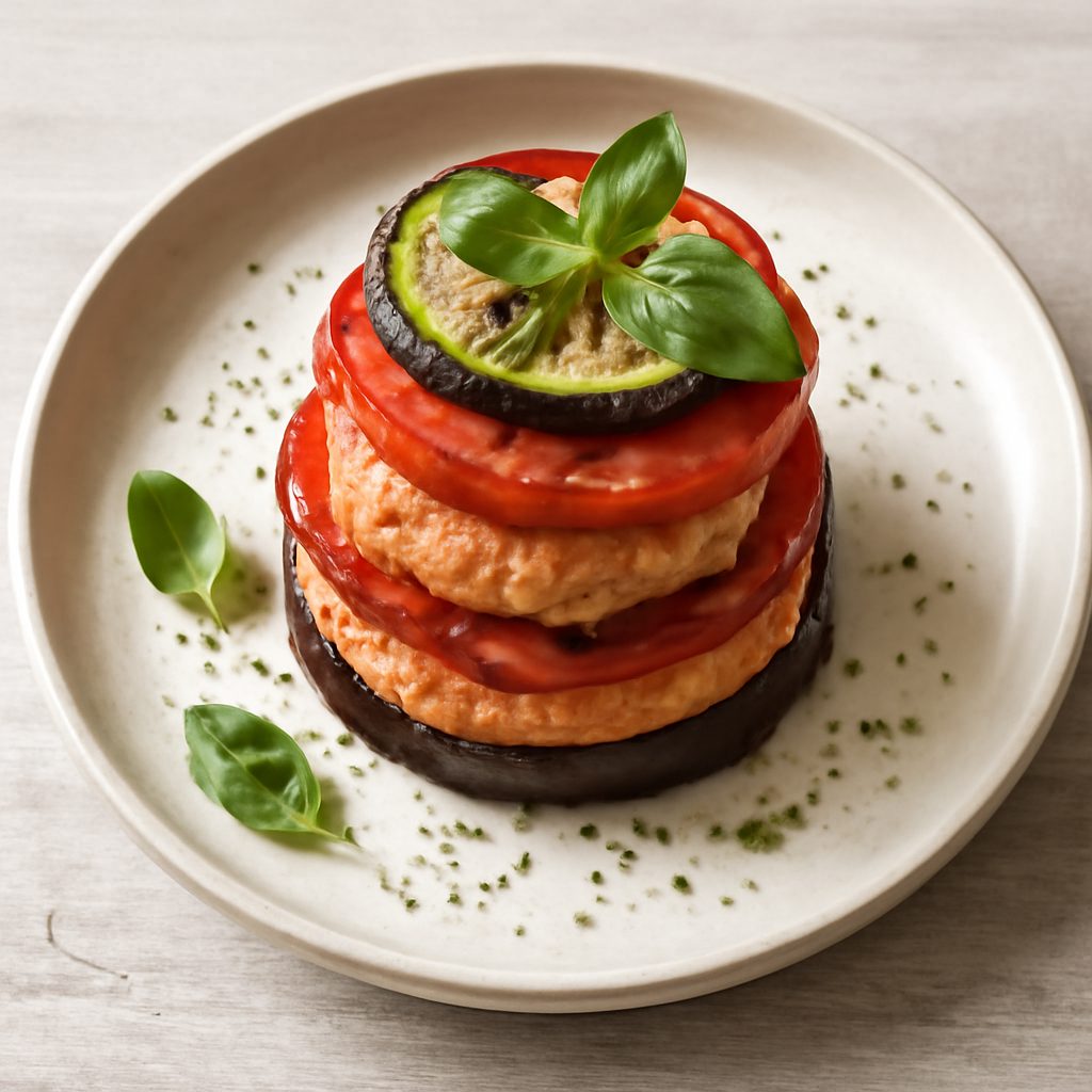 Torrette di verdure arrosto proteiche fit con tapenade low-carb