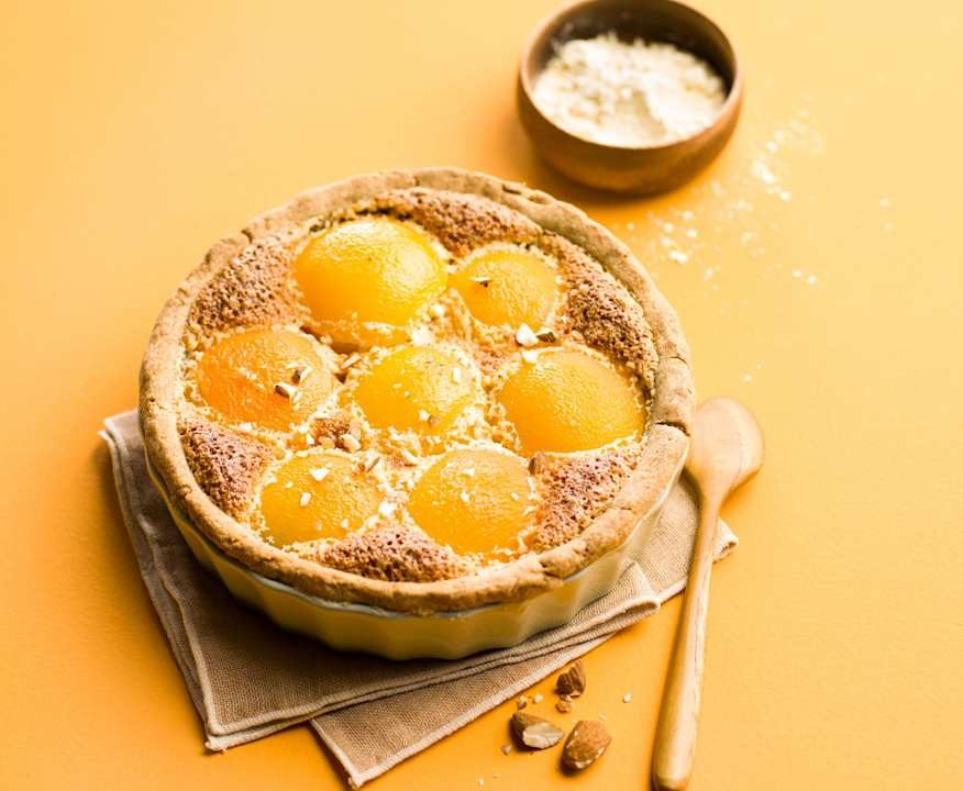 Torta alla crema e albicocche (senza glutine) Low Fat