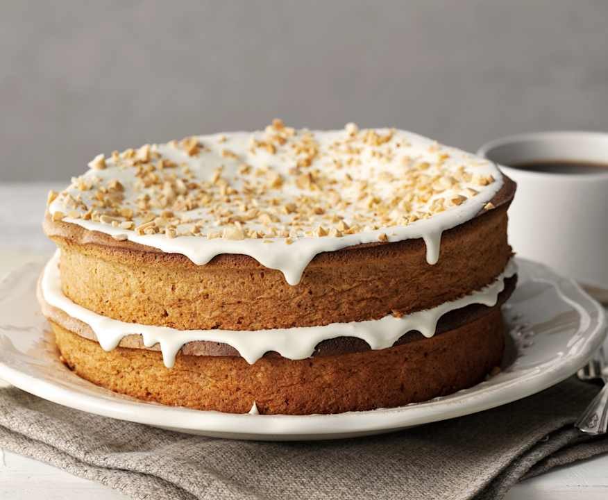 Torta alle mandorle glassata alla vaniglia Protein
