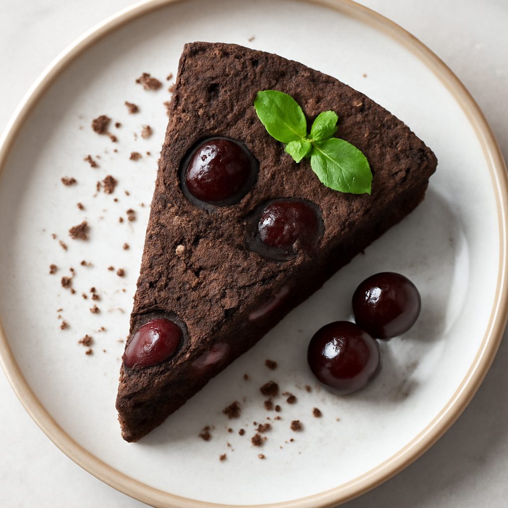 Torta cioccolato e amarene proteica low-carb