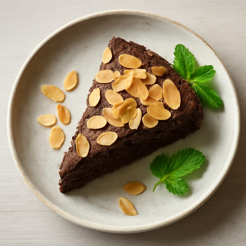Torta cioccolato e mandorle con ganache