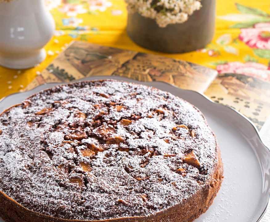 Torta di pane, frutta e farina di castagne Low Fat