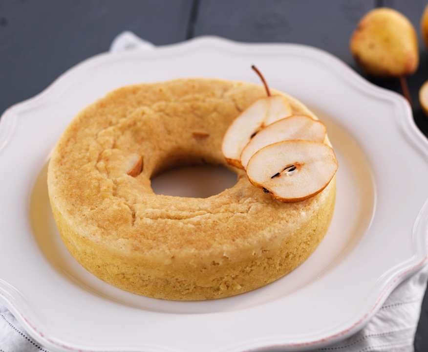 Torta di pere e vino Porto al vapore Protein